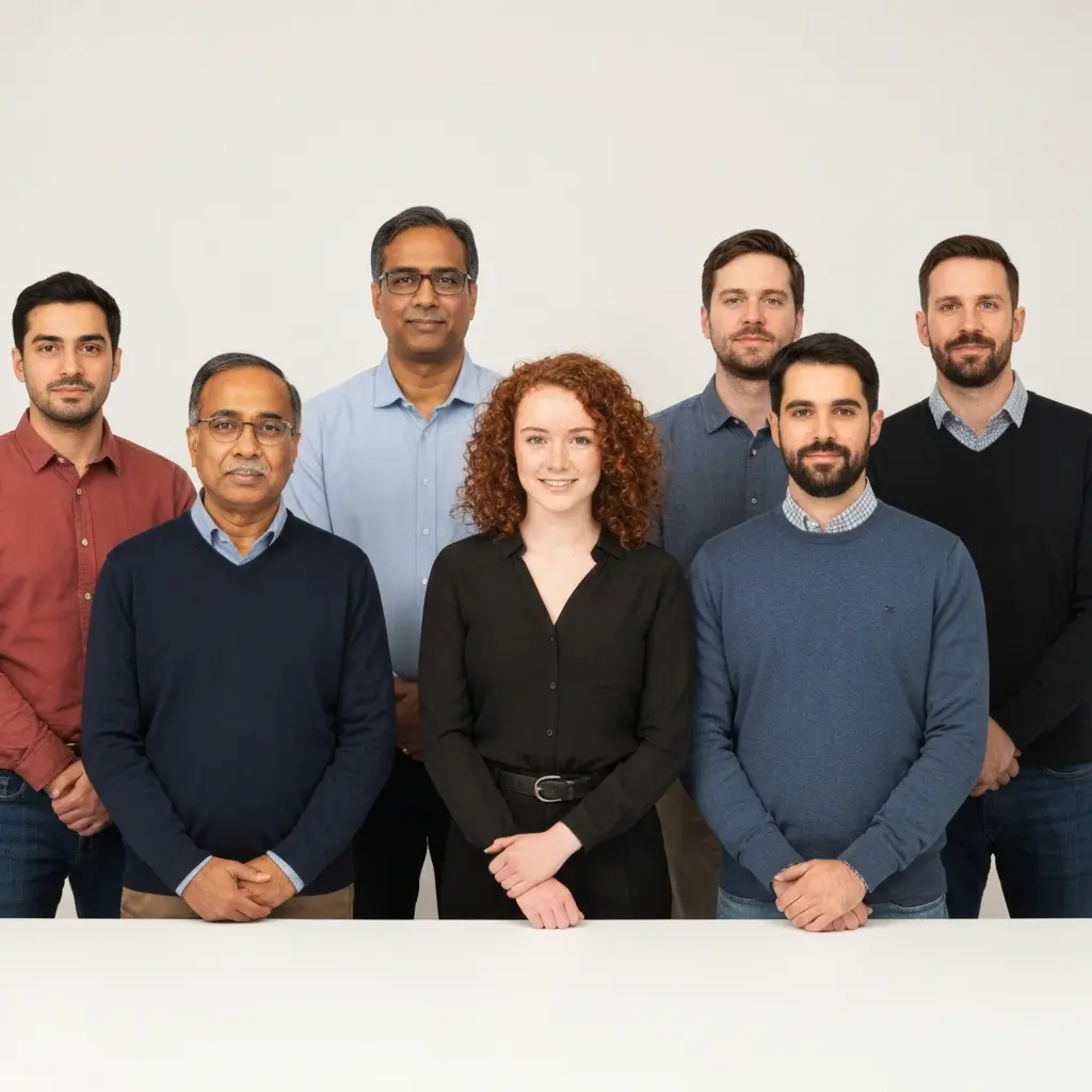 people with a white background